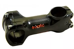 eXotic stelo rinforzato in carbonio oversize 31,8 mm esterno 80 mm 1 1/8 pollici sterzo nero - Foto 1 di 10