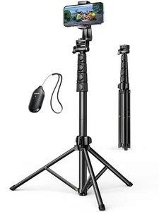 Extendable Rotating Selfie Tripod Stand Compact Portable for Mobile Phone Camera - Picture 1 of 6