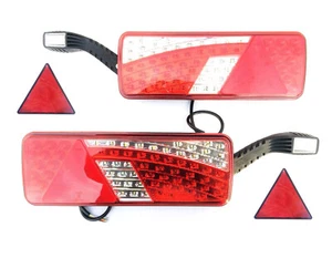 2x Luz trasera LED con luz de contorno LED para camión remolque con 2 triángulos - Imagen 1 de 13