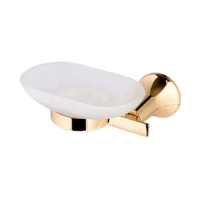 Banyetti Ariano Round Bathroom Soap Dish - Polished Gold - Picture 1 of 2