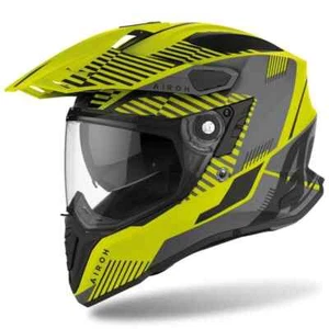 Airoh Commander Adventure Boost Neon Yellow Matt Dual Sports Adventure Helmet - Picture 1 of 14