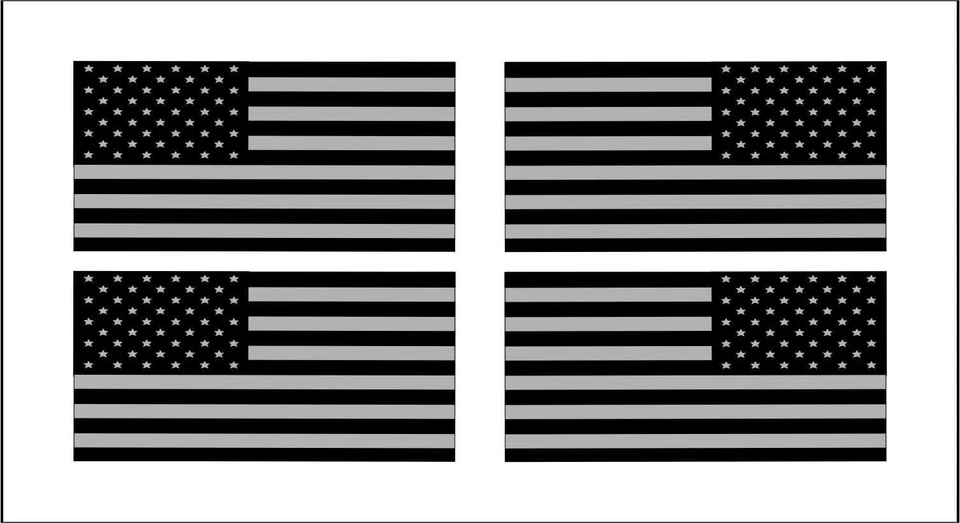 4 calcomanías de vinilo sigilosas American Flags Black Ops AR-15 casco duro Foto 1 de 1
