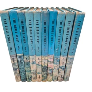 The Bible Story Vol. 1-10 Books by Arthur S. Maxwell Hardcover Vintage Set Lot - Imagen 1 de 5