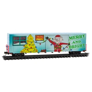 N MICRO TRENES 102 00 854 2025 Micro Ratón Navidad Iluminado 60' Boxcar, Altura E - Imagen 1 de 2
