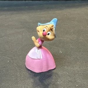 Rare EUC 1.25" Perla Figure The Girl Mouse Cinderella’s Mice Pink Dress Cake Top - Bild 1 von 3