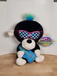2014 KELLTOY Black Monkey con chitarra e occhiali a scacchi peluche peluche 10" - Foto 1 di 11