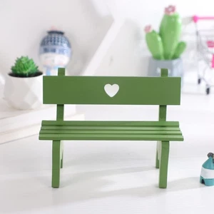 Wooden Chair Ornaments Miniature Dollhouse Furniture Garden Stool - Picture 1 of 3
