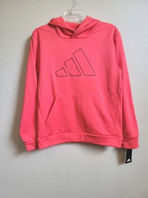 Moletom com capuz Adidas masculino ajuste regular vermelho tamanho (14/16) G - Imagem 1 de 4