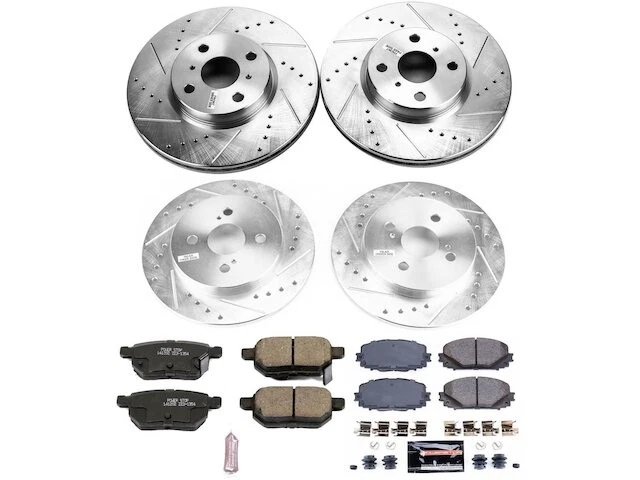 前后制动垫和转子套件适用于 2012 - 2018 年丰田 Yaris 2013 VV471DH — 第 1/1 张图片