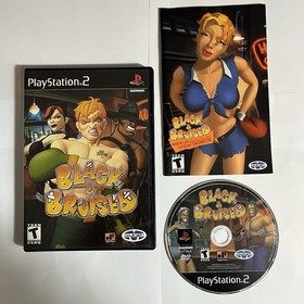 black and bruised ps2 Playsation 2 With Manual Tested