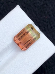 Bi Colour Tourmaline Faceted 7.50 ct - Natural Collector Gem - Picture 1 of 9