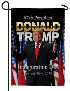 Bandera Jardín Sublimada Día Inauguración Trump - Imagen 1 de 1