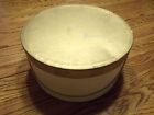 Vintage Penneys Flesh and Gold Hat Box only good for decor 13 3/4" x 6 3/4" tall