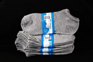 Hombres Mujeres Confort Corte Bajo 9-11 10-13 No Show Calcetines Gris Jaspeado Spandex Deportes - Imagen 1 de 1