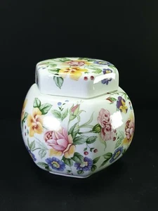 Bellissimo vaso zenzero floreale Southfields Fine Bone China 4 1/2" - Foto 1 di 5