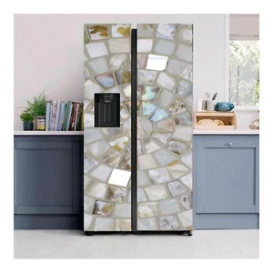 Fridge Wrap Vinyl Decorative Side by Side | French Door | Top Bottom Door Fridge - Picture 1 of 3