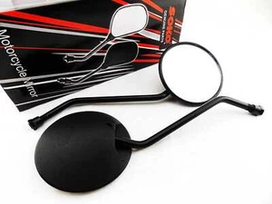 YAMAHA XJ750 81-85 BLACK ROUND SOKO REAR VIEW MIRRORS - Picture 1 of 4