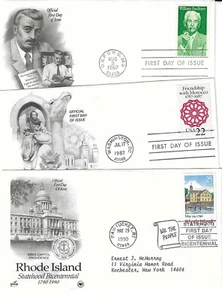 U.S. - Scott's #2177 and #2348 thru #2354 fancy first day covers - Picture 1 of 2