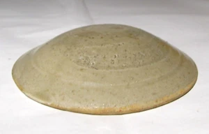 Antique Chinese Song Celadon Glaze Jar Lid / c. 960 - 1279 / 4.25"d x .5 "h - Picture 1 of 13