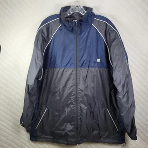 Wilson Jacket Mens Full-Zip Windbreaker Gray Blue Colorblock Large - Picture 1 of 7