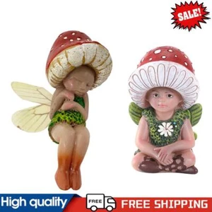 Mushroom Gnome Elf Ornaments Resin Waterproof for Bedroom Backyard Balcony #g - Picture 1 of 14
