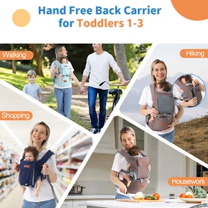 Baby Carrier with Hip Seat, Newborn to Toddler, 6-in-1 Ways to Carry Adjustable - Picture 1 of 10