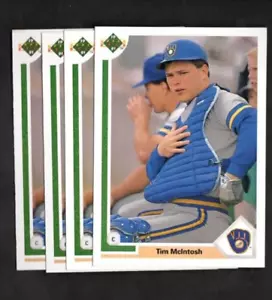 1991 Tim McIntosh Upper Deck Baseball Milwaukee Brewers - Picture 1 of 1