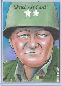 John Wayne Sketch Art Card Color Army by Steven Miller 777 AM SMC
