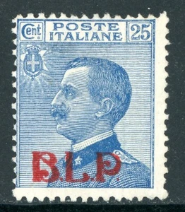 Italy 1922 Semipostal 25¢ Blue - RED "B.L.P." Scott #B7 Mint R574 - Picture 1 of 6