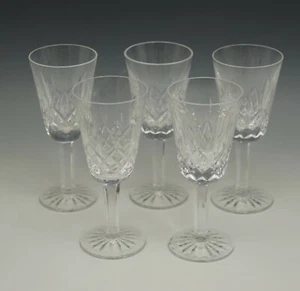 JUEGO DE 5 COPAS WATERFORD CRISTAL IRLANDA LISMORE 5" - Imagen 1 de 4