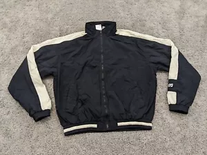 VTG Mizuno Varsity Jacket Mens Medium Full Zip Valley Center Volleyball Black - Picture 1 of 12