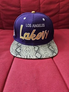 Mitchell & Ness Los Angeles Lakers RSVP Gallery Don Snakeskin Hat Strapback NOS - Picture 1 of 7