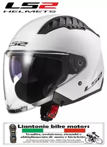 CASCO JET LS2 COPTER 2 SOLID BIANCO LUCIDO INTERNO REMOVIBILE ECE 22.06 - Foto 1 di 9