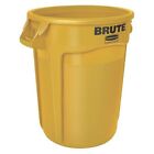 Rubbermaid Commercial Fg262000yel 20 Gal Round Trash Can, Yellow, 19 3/8 In