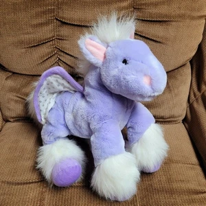 2000 Animal Alley lila Einhorn Pegasus Pferd Pony 16 Zoll Plüsch Commonwealth  - Bild 1 von 5