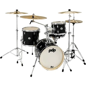 PDP by DW New Yorker 4-Piece Shell Pack w/ 16 in. Bass Drum Black Onyx Sparkle - Picture 1 of 8