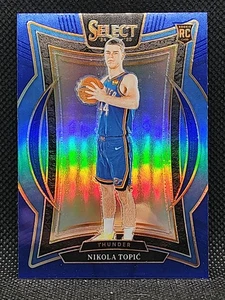 Tarjeta de novato Nikola Topic Thunder 2024-25 Panini Select Concourse azul Prizm - Imagen 1 de 2