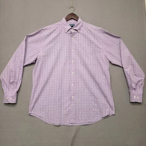 Chestnut Hill Men's Purple Check Long Sleeve Button Up Shirt Size XL - Picture 1 of 6