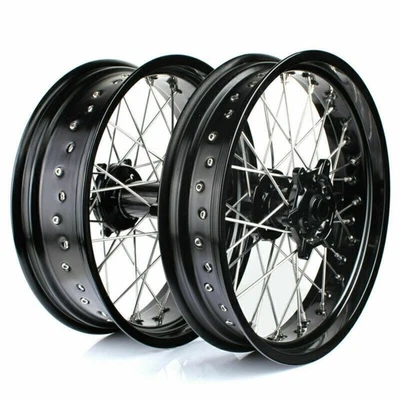Noir 17" Roues Jantes pr GAS GAS MC 250 450 F FACTORY pour HUSQVARNA FC TX FX TC - Photo 1/4