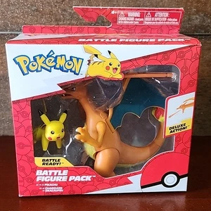 Pokémon Pikachu Charizard Deluxe Action 4,5" Battle Figure Pack Nintendo Spielzeug - Bild 1 von 6