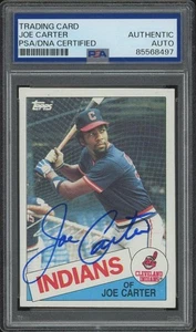 1985 Topps JOE CARTER signed ROOKIE card #694 (Indians - autograph) PSA/DNA cert - Picture 1 of 1