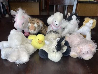 Webkinz Lot 9 Animals Pig Cow Unicorn Cats Dog Bird Bunny Tiger No Codes EUC - Image 1 of 4