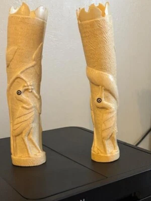 Jarrones antiguos hechos en Japón tallados a mano Foto 1 de 4