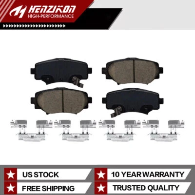 Pastillas de freno traseras de cerámica con hardware para Mazda 3 2014 2015-2018 modelos construidos en Japón Foto 1 de 4