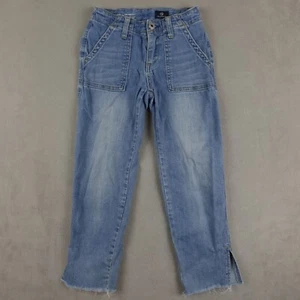 AG Adriano Goldschmied Jeans Girls 22x20 Blue Denim Raw Hem Low Rise Hartley - Picture 1 of 17