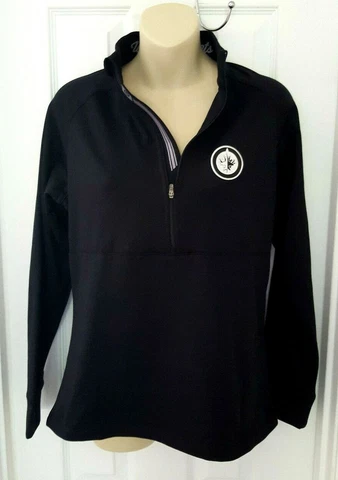 Winnipeg Jets Womens Jacket Size Medium Coat Scuba Track Style Black Stretchy Cover