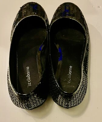 liz claiborne Sequins Black Ballet Flat Shoes - Image 1 of 4
