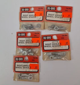 Lote de 5: Du-Bro #342 espaciador de rueda ángulo recto piezas de radiocontrol nuevo stock antiguo - Imagen 1 de 3