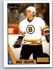 1987-88 O-Pee-Chee #24 Michael Thelven NM-MT RC Bruins UER J2M