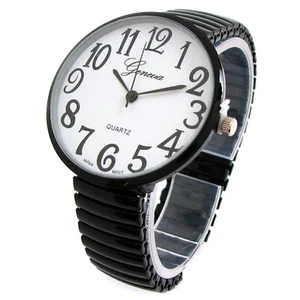 Reloj para mujer negro talla súper fácil de leer con banda elástica - Imagen 1 de 3